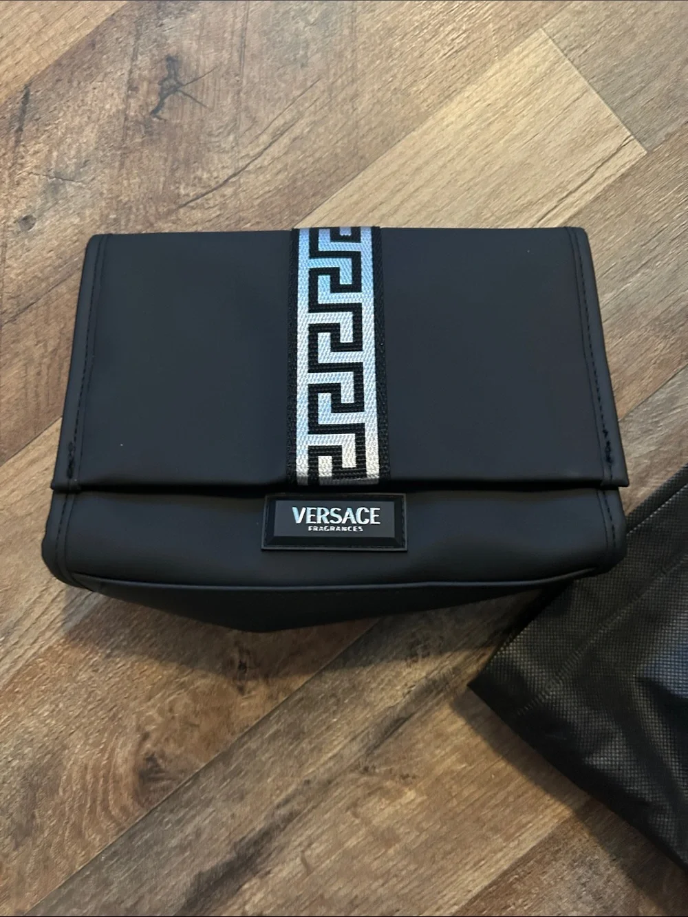 Versace Parfum. Black and Blue Duffel Bag -